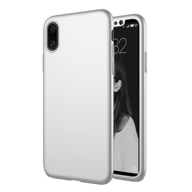 New cover front back full protect with screen protector glass for iphone X