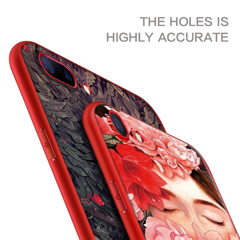 2018 New Ultra Thin Red Cute Phone Cases