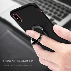 Toraise Case for iPhone X Car Holder Stand Magnetic Suction Bracket Finger Ring TPU Case For iPhoneX - ColaPa - Discover Hot Mobile Accessories Online