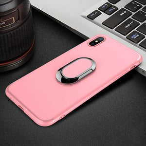 Toraise Case for iPhone X Car Holder Stand Magnetic Suction Bracket Finger Ring TPU Case For iPhoneX - ColaPa - Discover Hot Mobile Accessories Online