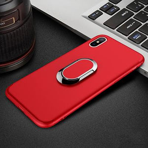 Toraise Case for iPhone X Car Holder Stand Magnetic Suction Bracket Finger Ring TPU Case For iPhoneX - ColaPa - Discover Hot Mobile Accessories Online