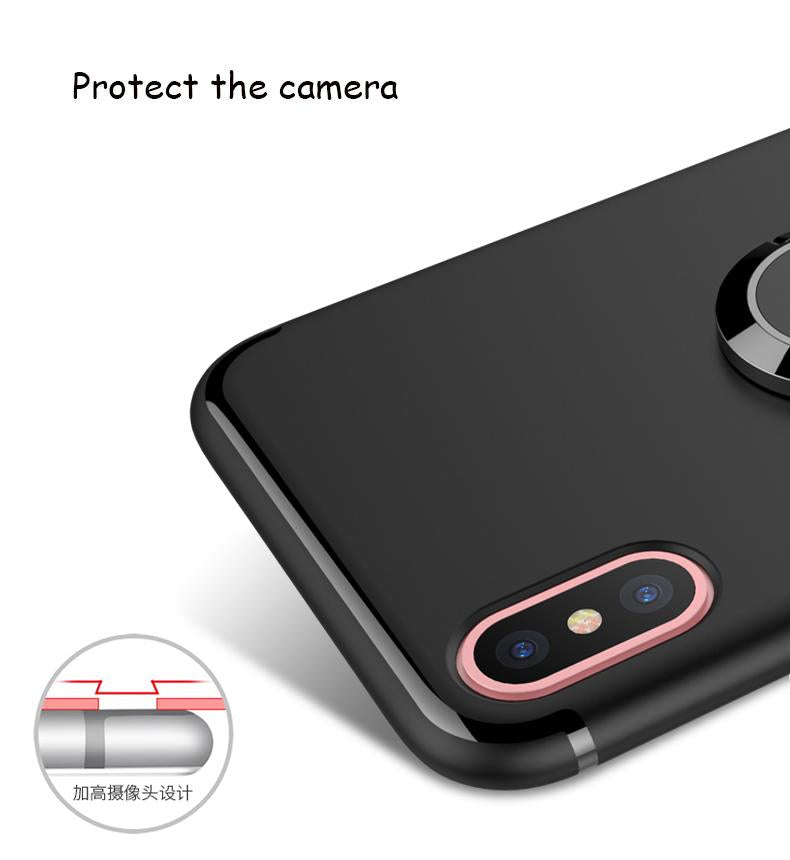 Toraise Case for iPhone X Car Holder Stand Magnetic Suction Bracket Finger Ring TPU Case For iPhoneX - ColaPa - Discover Hot Mobile Accessories Online