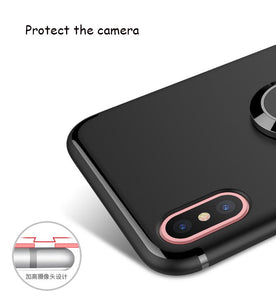 Toraise Case for iPhone X Car Holder Stand Magnetic Suction Bracket Finger Ring TPU Case For iPhoneX - ColaPa - Discover Hot Mobile Accessories Online