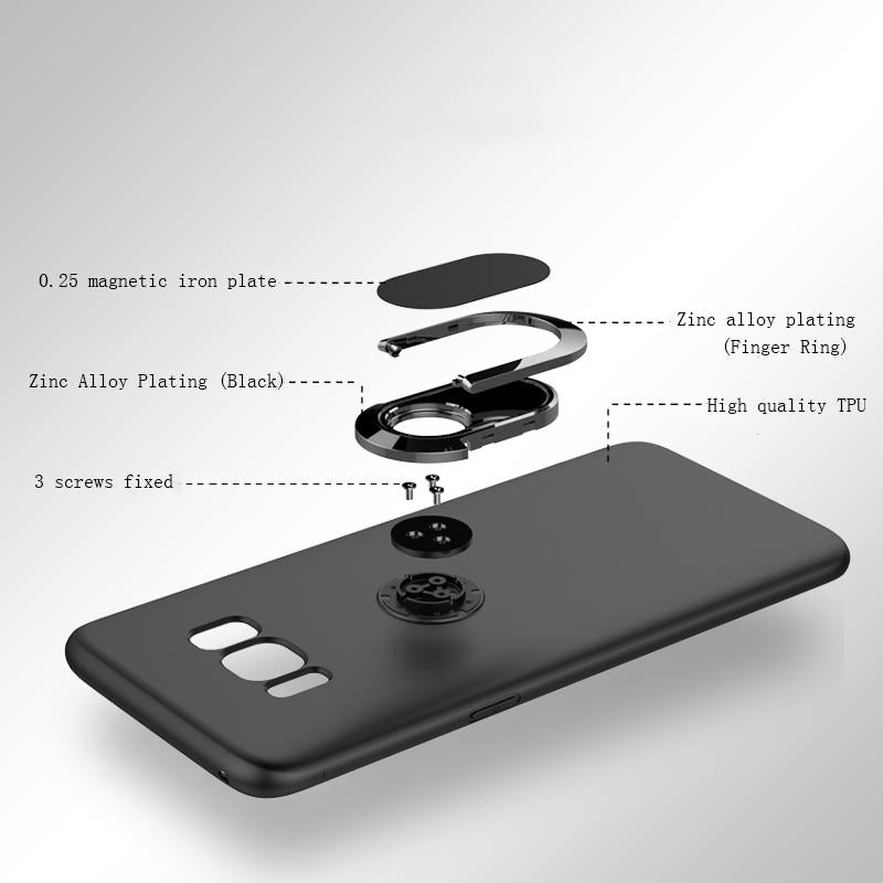 Toraise Case for Samsung Galaxy S8 S8 Plus Car Holder Stand Magnetic Suction Bracket Finger Ring TPU Case For Samsung S8 Plus - ColaPa - Discover Hot Mobile Accessories Online