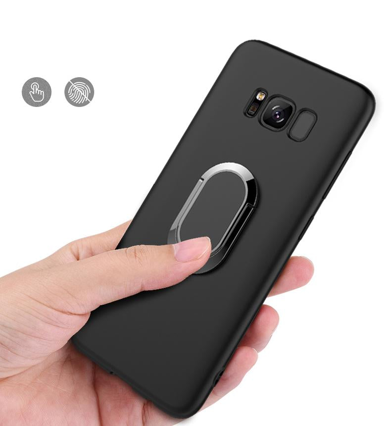 Toraise Case for Samsung Galaxy S8 S8 Plus Car Holder Stand Magnetic Suction Bracket Finger Ring TPU Case For Samsung S8 Plus - ColaPa - Discover Hot Mobile Accessories Online