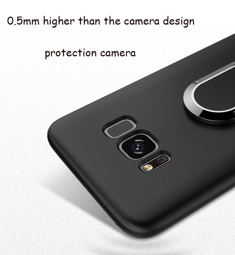 Toraise Case for Samsung Galaxy S8 S8 Plus Car Holder Stand Magnetic Suction Bracket Finger Ring TPU Case For Samsung S8 Plus - ColaPa - Discover Hot Mobile Accessories Online