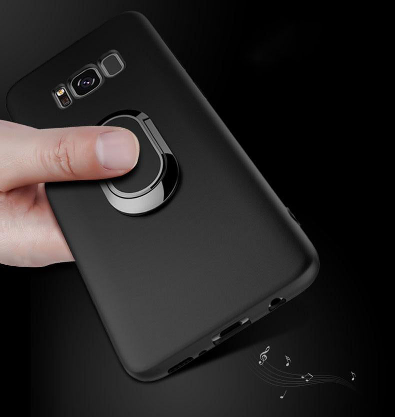 Toraise Case for Samsung Galaxy S8 S8 Plus Car Holder Stand Magnetic Suction Bracket Finger Ring TPU Case For Samsung S8 Plus - ColaPa - Discover Hot Mobile Accessories Online