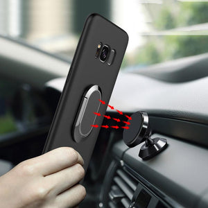 Toraise Case for Samsung Galaxy S8 S8 Plus Car Holder Stand Magnetic Suction Bracket Finger Ring TPU Case For Samsung S8 Plus - ColaPa - Discover Hot Mobile Accessories Online