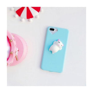 Cute Silicon Cartoon Cat Cases For iPhone 7 7 Plus 6 6s Cover Coque