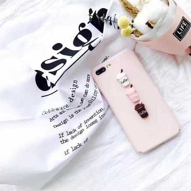 Cute Silicon Cartoon Cat Cases For iPhone 7 7 Plus 6 6s Cover Coque