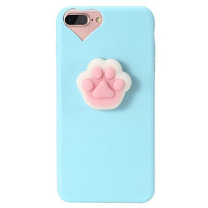 Cute Silicon Cartoon Cat Cases For iPhone 7 7 Plus 6 6s Cover Coque