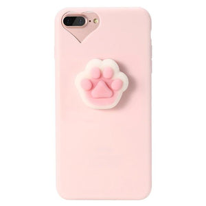 Cute Silicon Cartoon Cat Cases For iPhone 7 7 Plus 6 6s Cover Coque