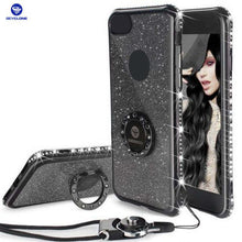 Charger l&#39;image dans la galerie, Bling Diamond Rhinestone Bumper Ring Stand Thin Soft Protective iPhone Case *42% OFF* - ColaPa - Discover Hot Mobile Accessories Online
