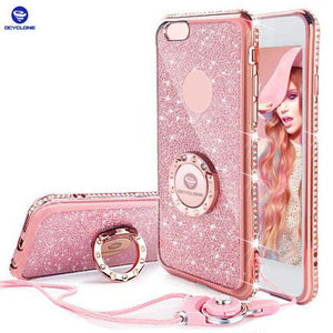 Bling Diamond Rhinestone Bumper Ring Stand Thin Soft Protective iPhone Case *42% OFF* - ColaPa - Discover Hot Mobile Accessories Online