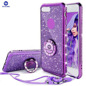 Bling Diamond Rhinestone Bumper Ring Stand Thin Soft Protective iPhone Case *42% OFF* - ColaPa - Discover Hot Mobile Accessories Online