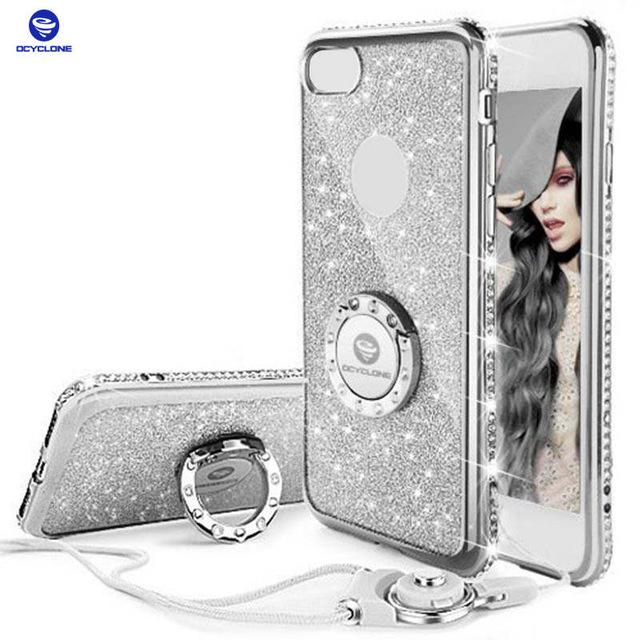 Bling Diamond Rhinestone Bumper Ring Stand Thin Soft Protective iPhone Case *42% OFF* - ColaPa - Discover Hot Mobile Accessories Online