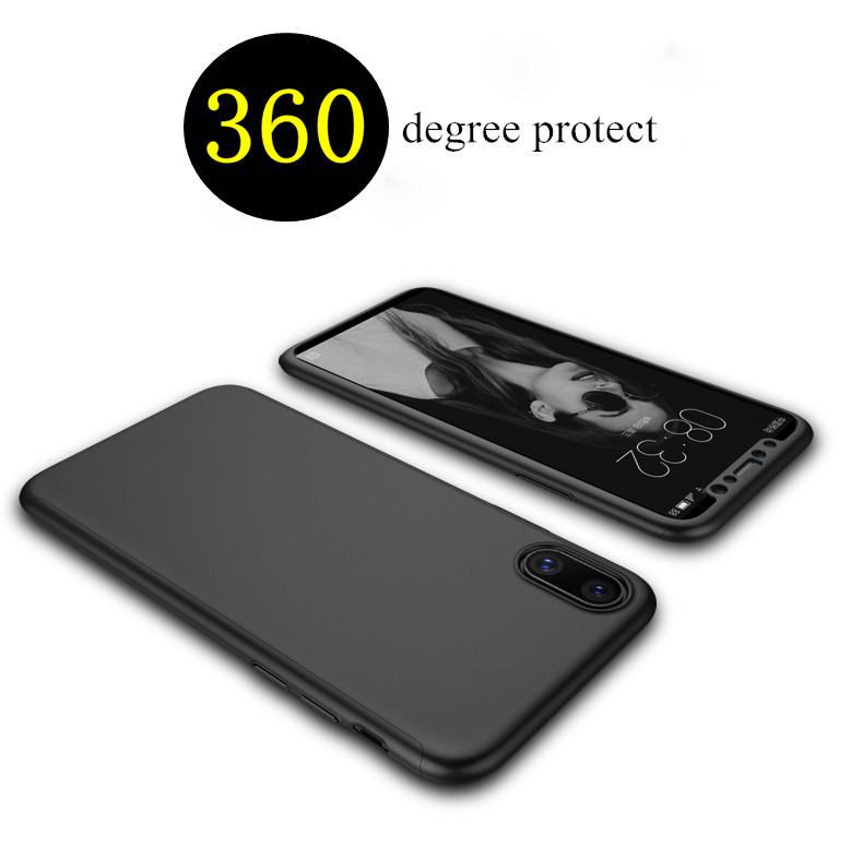 New cover front back full protect with screen protector glass for iphone X