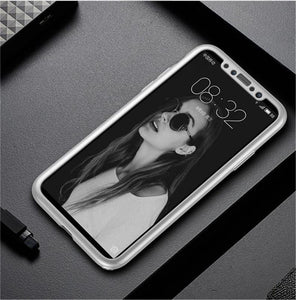New cover front back full protect with screen protector glass for iphone X