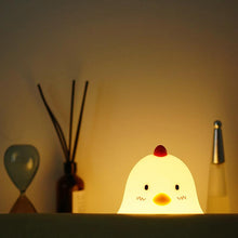 Load image into Gallery viewer, Chicken Alarm Clock Night Lights Silicone Touch Wake Up Chicken Clock Pat Lamp Home Office Decor Lights for Kid&#39;s Gifts