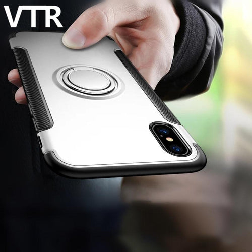 Luxury Shockproof Metal Ring Phone case Matte hard + silicone Soft cover *56% OFF + 3 Pieces For Extra 25% OFF* - ColaPa - Discover Hot Mobile Accessories Online