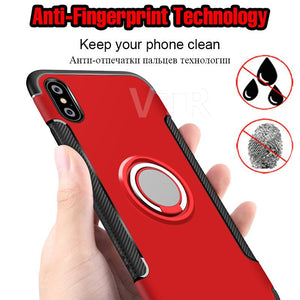 Luxury Shockproof Metal Ring Phone case Matte hard + silicone Soft cover *56% OFF + 3 Pieces For Extra 25% OFF* - ColaPa - Discover Hot Mobile Accessories Online