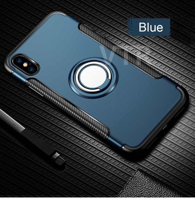 Luxury Shockproof Metal Ring Phone case Matte hard + silicone Soft cover *56% OFF + 3 Pieces For Extra 25% OFF* - ColaPa - Discover Hot Mobile Accessories Online
