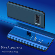 Charger l&#39;image dans la galerie, Mirror Flip Case Slim Clear View Smart Cover For Samsung