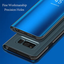 Charger l&#39;image dans la galerie, Mirror Flip Case Slim Clear View Smart Cover For Samsung