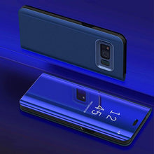 Charger l&#39;image dans la galerie, Mirror Flip Case Slim Clear View Smart Cover For Samsung
