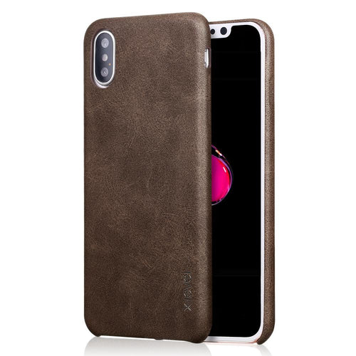 Vintage Leather Case For Apple iPhone X Case Back Cover Phone