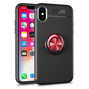 Car Holder Stand Magnetic Bracket Case Finger Ring TPU Case For iPhone