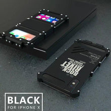 Load image into Gallery viewer, Luxury Doom Armor Shock Drop proof  Stainless steel metal flip case for iphone