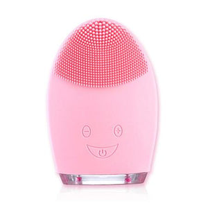 Facial Cleansing Brush Sonic Vibration Face Cleaner Silicone Waterproof Deep Pore Cleaning Electric Face Cleanser Massage Brush