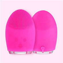 Load image into Gallery viewer, Facial Cleansing Brush Sonic Vibration Face Cleaner Silicone Waterproof Deep Pore Cleaning Electric Face Cleanser Massage Brush