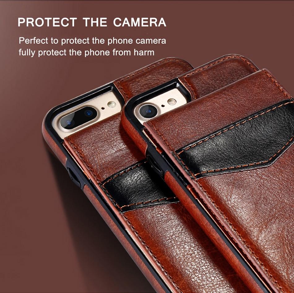 Retro Flip Cover  Card Slot Holder Phone Cases For iPhone XS XS Max XR Plus