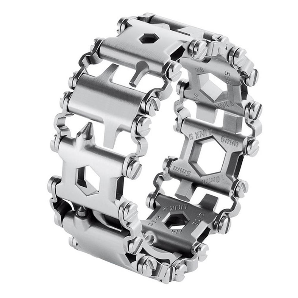 Man Outdoor Spliced Bracelet Multifunctional Wearing Screwdriver Tool Hand Chain Field Survival Bracelet