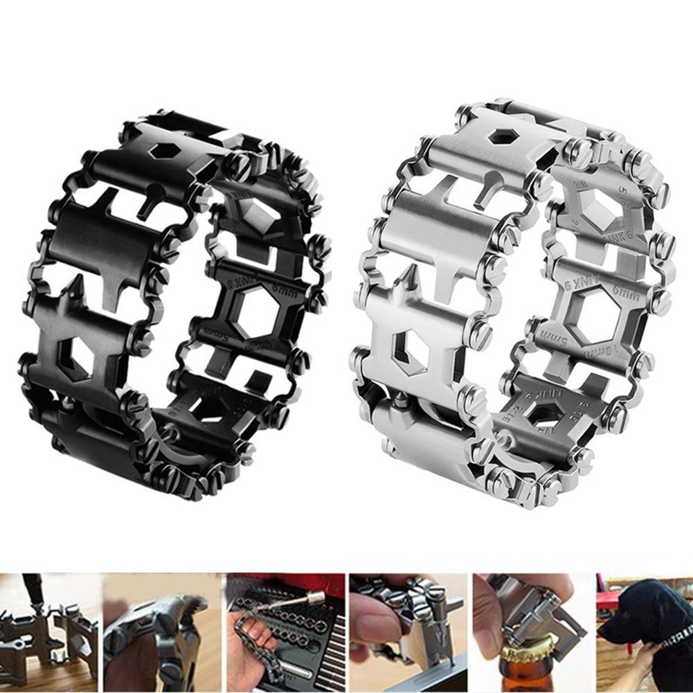 Man Outdoor Spliced Bracelet Multifunctional Wearing Screwdriver Tool Hand Chain Field Survival Bracelet