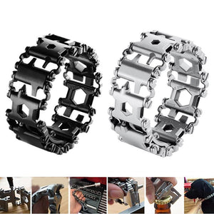 Man Outdoor Spliced Bracelet Multifunctional Wearing Screwdriver Tool Hand Chain Field Survival Bracelet