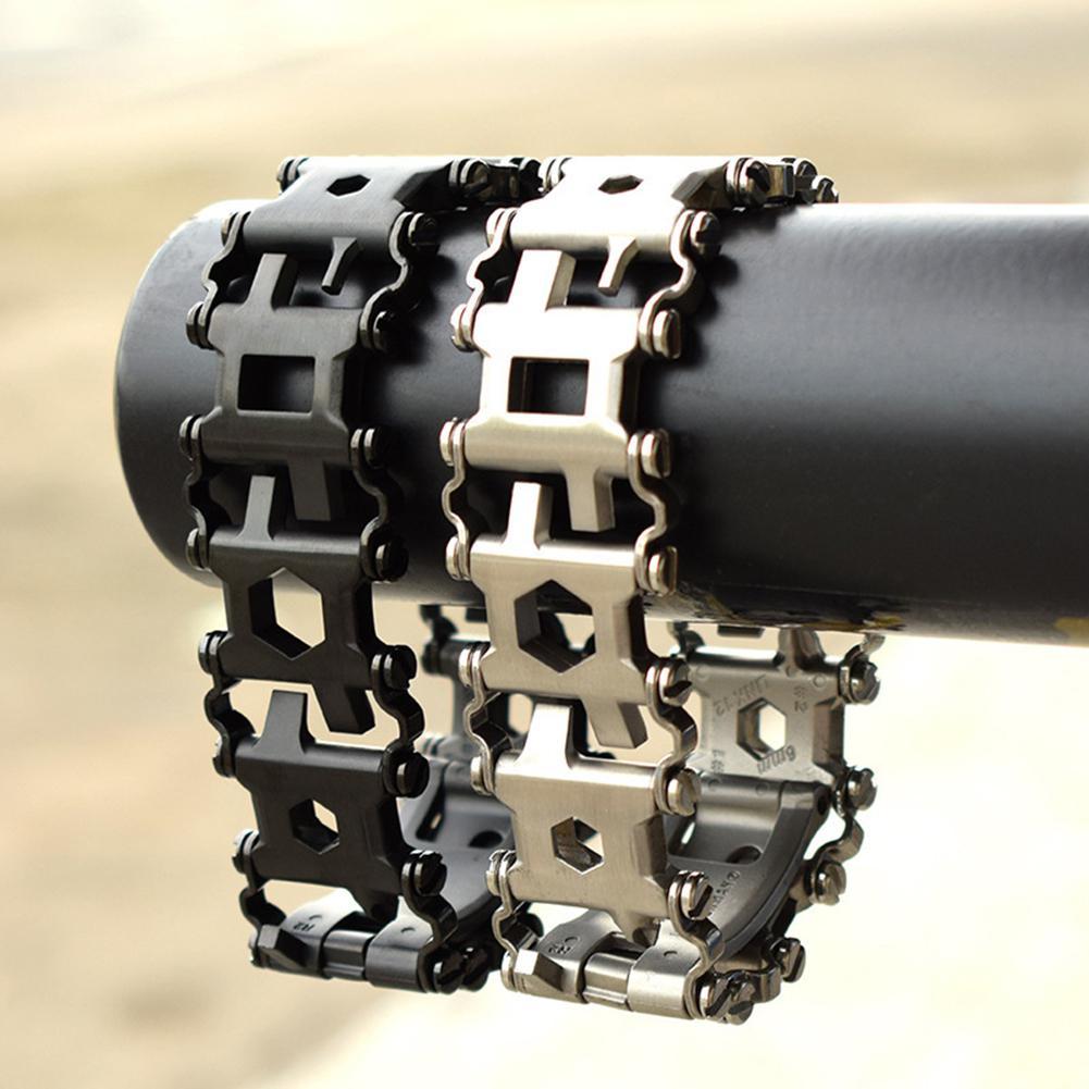 Man Outdoor Spliced Bracelet Multifunctional Wearing Screwdriver Tool Hand Chain Field Survival Bracelet