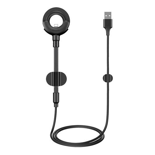 USB Cable With Car Phone Holder For iPhone 360 Degree GPS Phone Stand Car Mount Bracket Cable 2.1A Fast Charging Cable