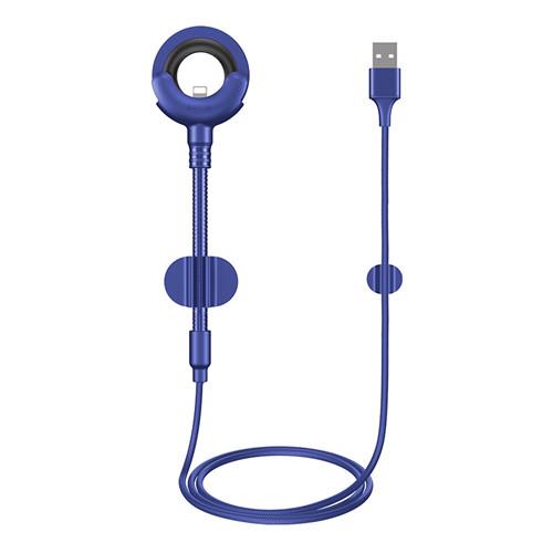 USB Cable With Car Phone Holder For iPhone 360 Degree GPS Phone Stand Car Mount Bracket Cable 2.1A Fast Charging Cable