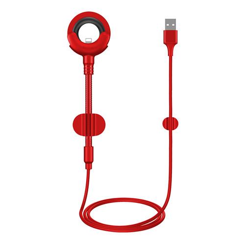 USB Cable With Car Phone Holder For iPhone 360 Degree GPS Phone Stand Car Mount Bracket Cable 2.1A Fast Charging Cable
