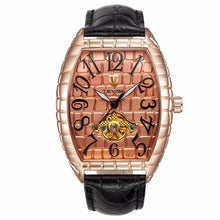 Load image into Gallery viewer, 2018 TEVISE Watch Men Crocodile Skin Case Tourbillon Automatic Mechanical Watch Waterproof Men Leather Wristwatches Male Clock