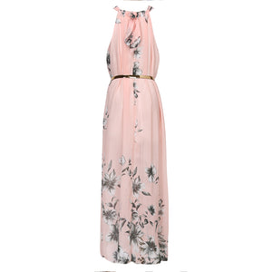 New Women Long Formal Prom Floral Boho Chiffon Dress