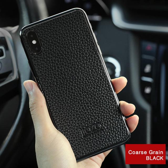 Luxury Leather Back Body Sticker Skin For iphone X 7 8 7plus 8plus Protector Film Mobile Phone Stickers for iphone X 10