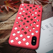 Load image into Gallery viewer, Luxury Weaved Case for iPhone 8 8 Plus Silicone TPU + Reflected PC +Soft Protect Shell for iPhone X 6 6S 7 Plus Anti-knock Cover