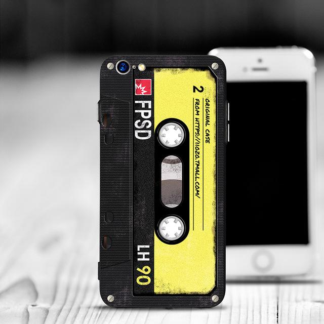 Cool Vintage Pattern Case For iPhone 6 6s 7 8 7Plus 6plus 8plus Fashion Broken Camera Radio Cassette Hard PC Protective Shell