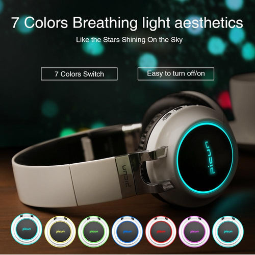 Bass Wireless Headphones 7 Colors Glow With MIC Support TF Card