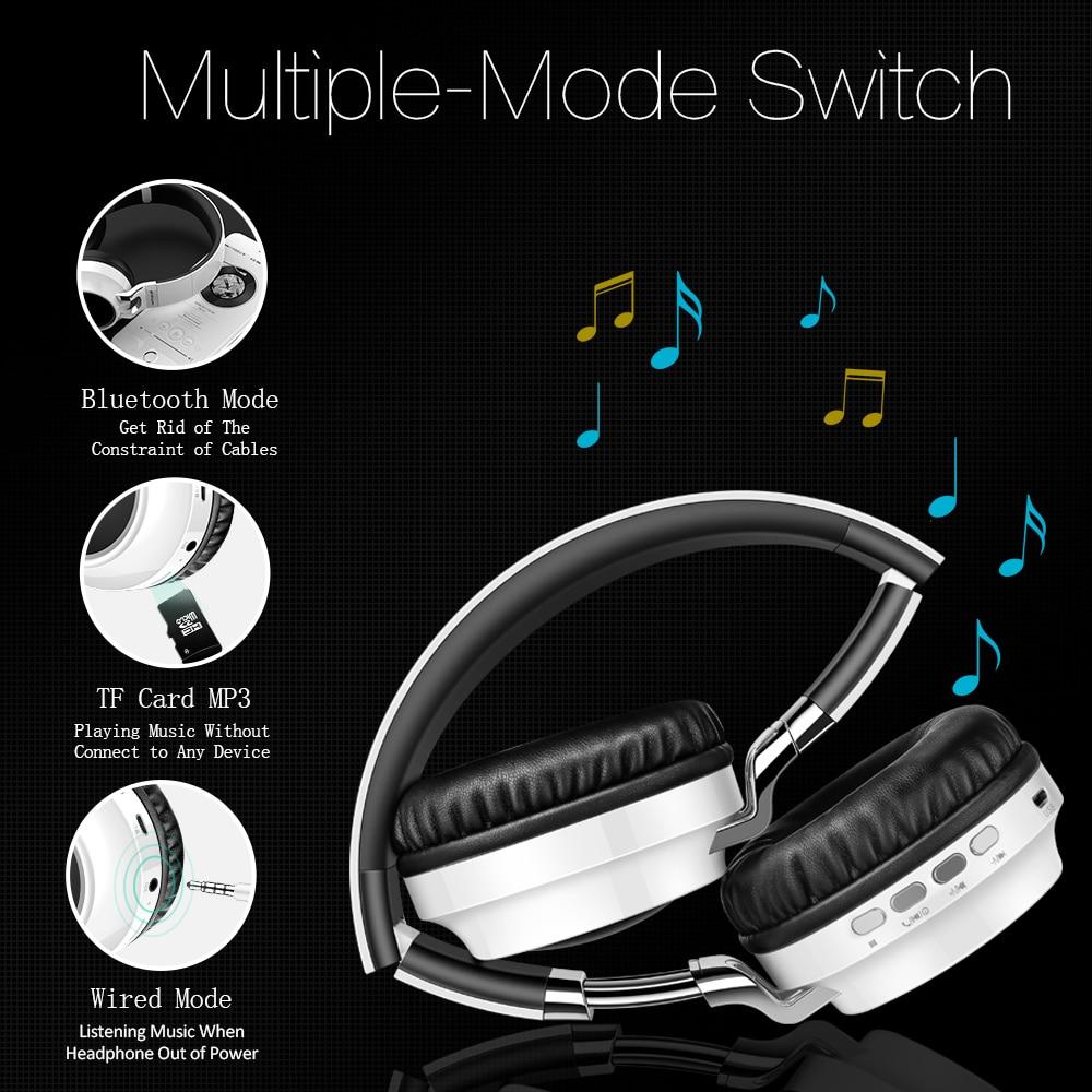 Bass Wireless Headphones 7 Colors Glow With MIC Support TF Card