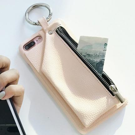 Leather Luxury Zipper Handbag Wallet Phone Cases For iPhone